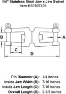 Stainless Steel Jaw x Jaw Swivel