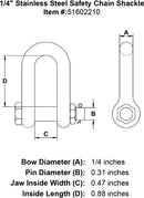 Stainless Steel Safety Chain Shackle