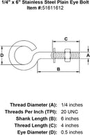 Stainless Plain Eye Bolts
