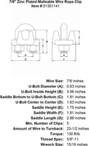 Zinc Plated Malleable Wire Rope Clip