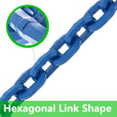 7/16" Tyler Tool Hardened Alloy Hex Shape Anti-Theft Chain, Blue