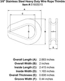 Stainless Steel Heavy Duty Wire Rope Thimble