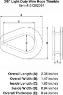 Light Duty Wire Rope Thimble