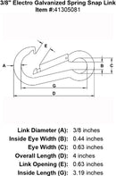 Electro Galvanized Spring Snap Link