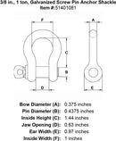 Galvanized Screw Pin Anchor Shackle