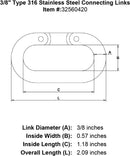 Type 316 Stainless Steel Connecting Links