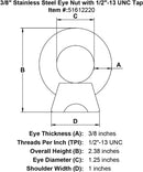 Stainless Eye Nuts