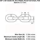 Grade 30 Zinc Plated Proof Coil Chain