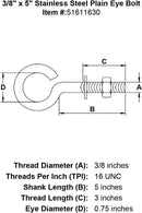 Stainless Plain Eye Bolts