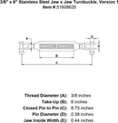 Stainless  Jaw x Jaw Turnbuckles