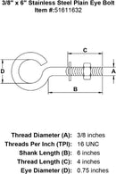 Stainless Plain Eye Bolts