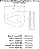 Stainless Steel Heavy Duty Wire Rope Thimble