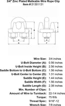 Zinc Plated Malleable Wire Rope Clip