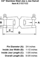 Stainless Steel Jaw x Jaw Swivel