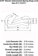 Electro Galvanized Spring Snap Link
