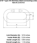 Type 316 Stainless Steel Connecting Links