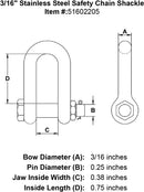 Stainless Steel Safety Chain Shackle