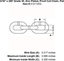 Grade 30 Zinc Plated Proof Coil Chain