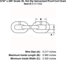 Lynx Hot Dip Galvanized Chain