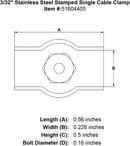 Stainless Steel Stamped Single Cable Clamp