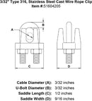 Type 316 Stainless Steel Cast Wire Rope Clip