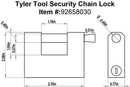 Tyler Tool Stainless Steel High Security Shutter Lock